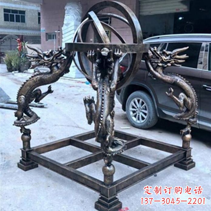内江铸铜浑天仪景观雕塑摆件
