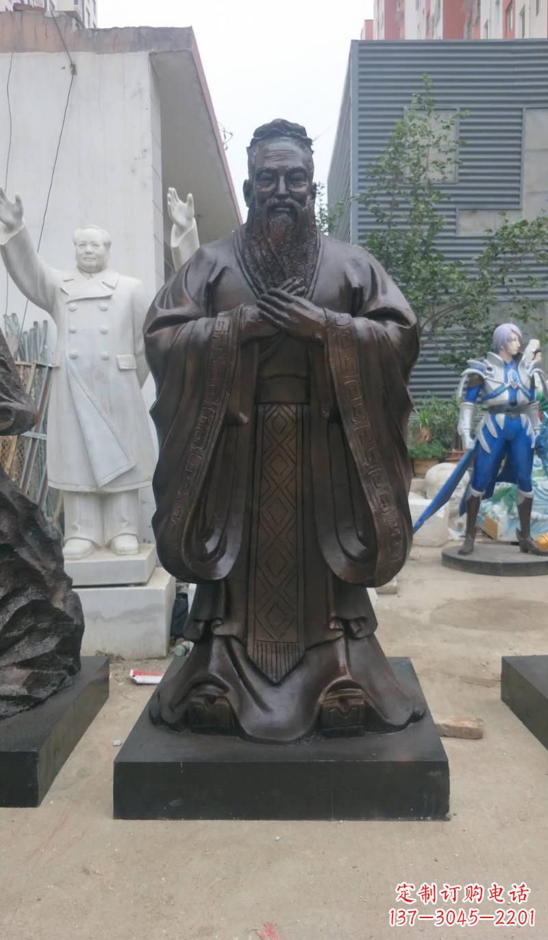 内江铸铜孔子雕塑