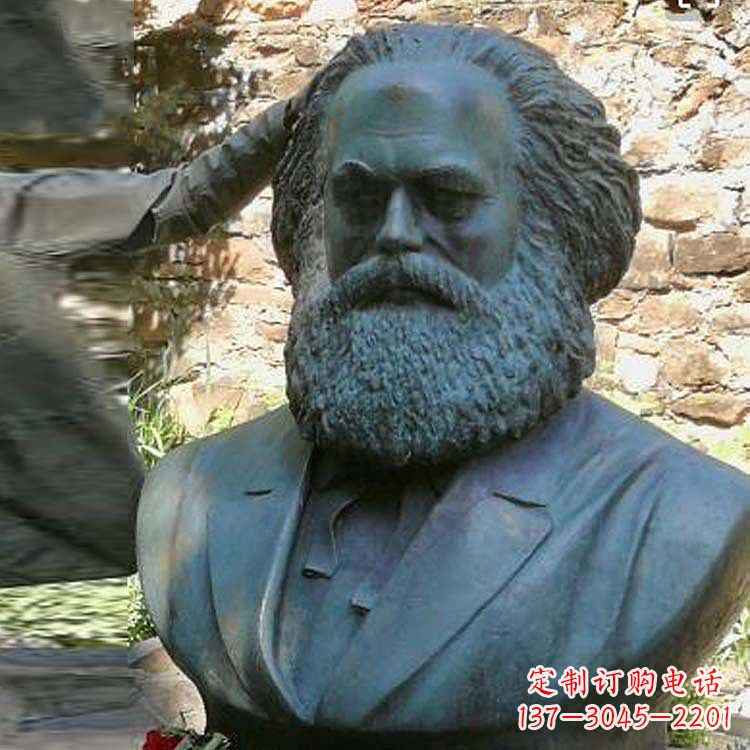 内江铸铜名人无产阶级导师马克思头像雕塑