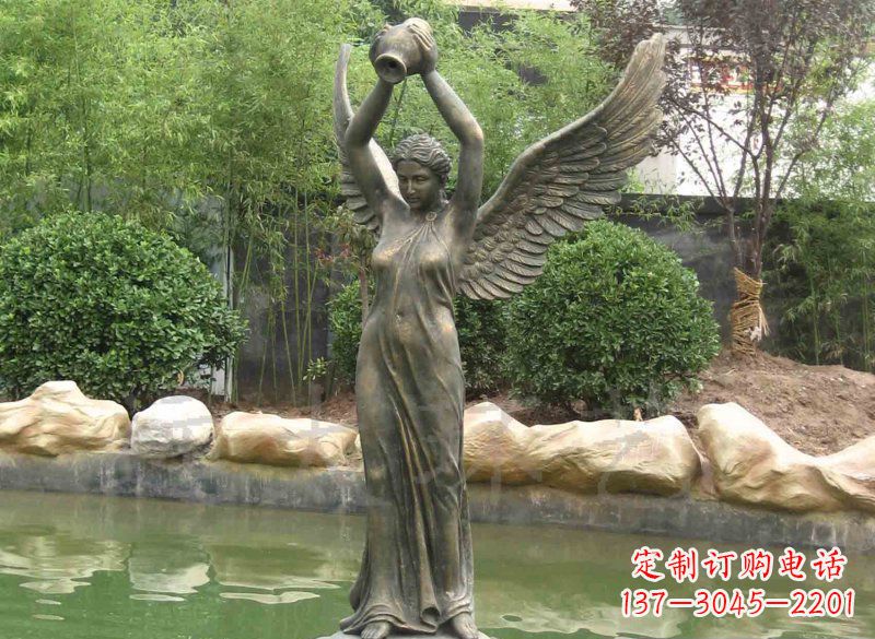 内江铸铜欧式人物喷泉雕塑