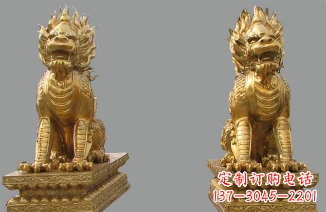 内江铸铜麒麟雕塑222