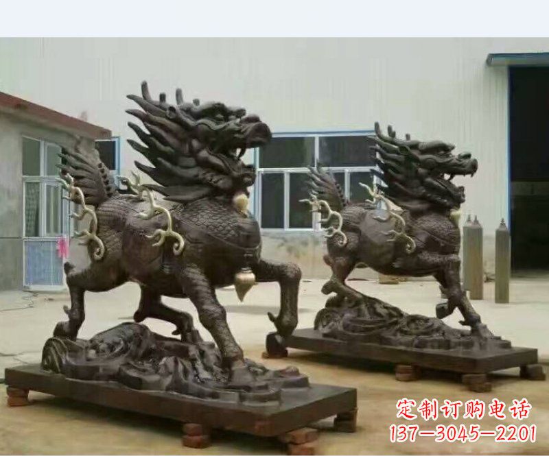 内江铸铜企业麒麟雕塑