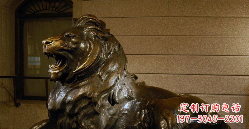 内江铸铜狮子铜雕 (2)