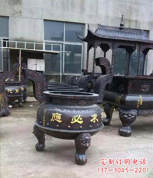 内江铸铜寺庙香炉铜雕
