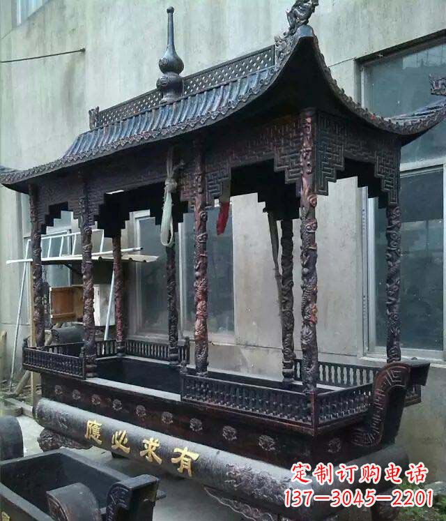 内江铸铜寺庙香炉铜雕 (2)