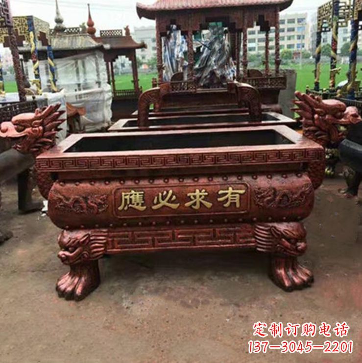 内江紫铜香炉雕塑