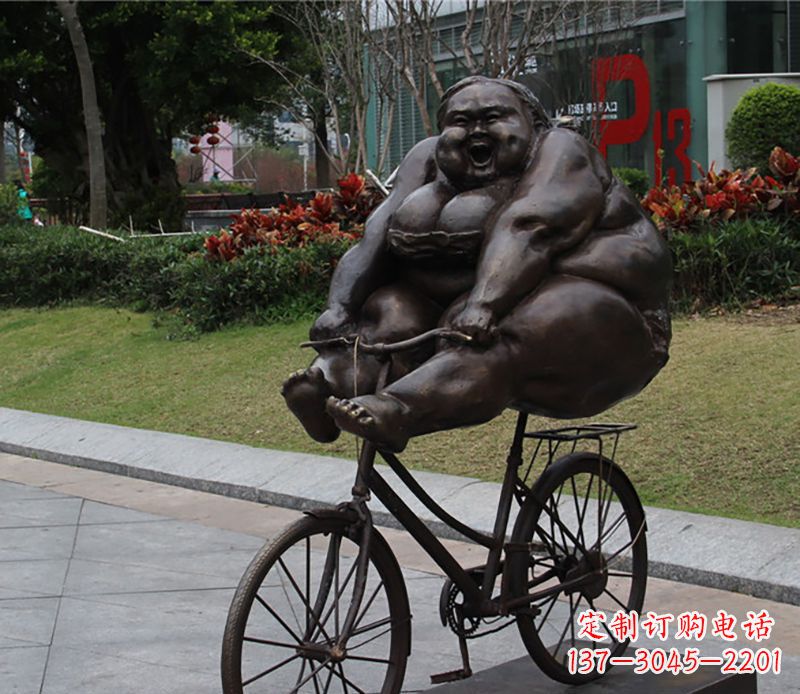 内江自行车铜雕