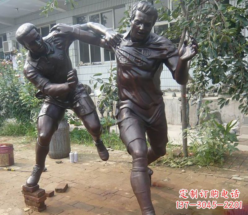 内江足球运动公园人物铜雕