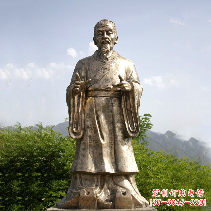 内江祖冲之纯铜雕像
