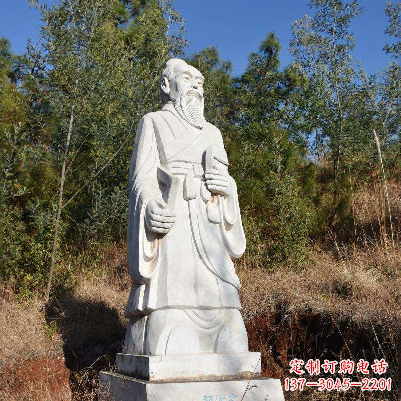 内江祖冲之汉白玉石雕像-公园景区中国古代名人雕塑