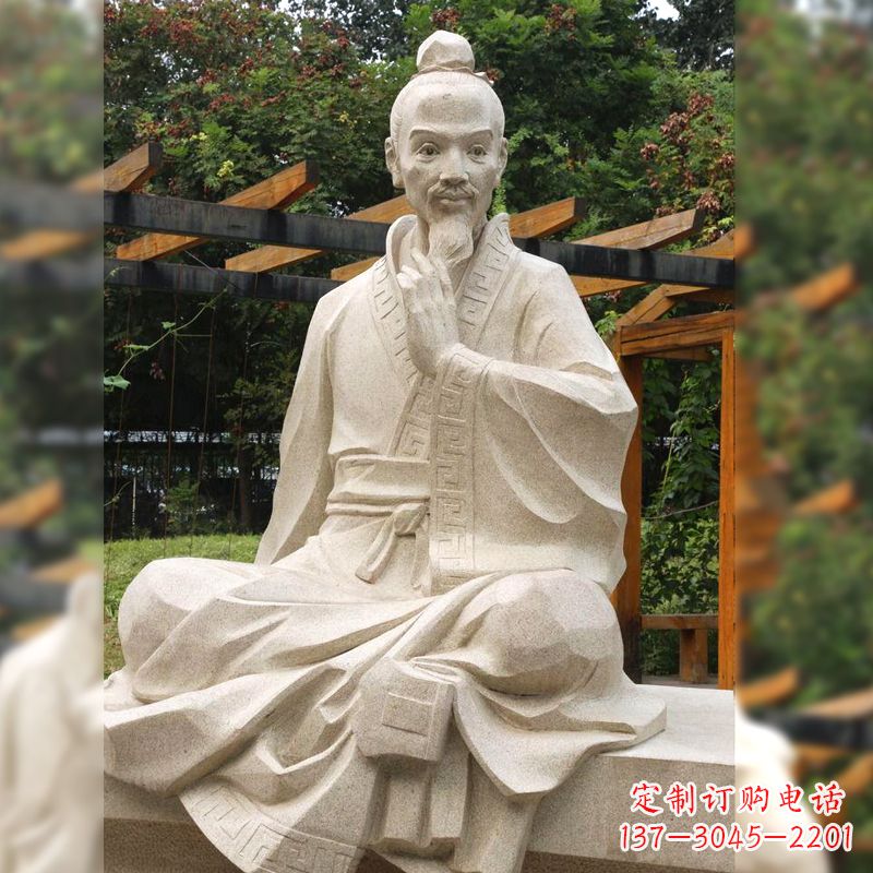 内江祖冲之石雕塑像-园林人物历史名人雕像