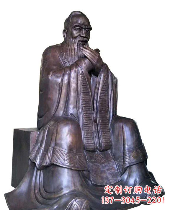 内江作揖孔子青铜像