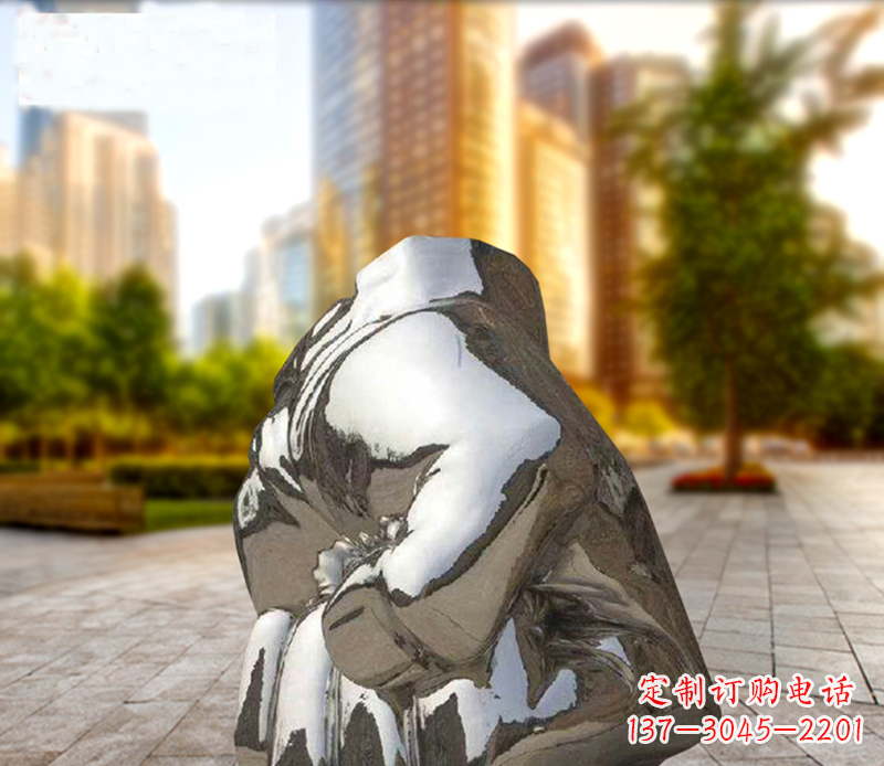 内江广场不锈钢拳头景观雕塑