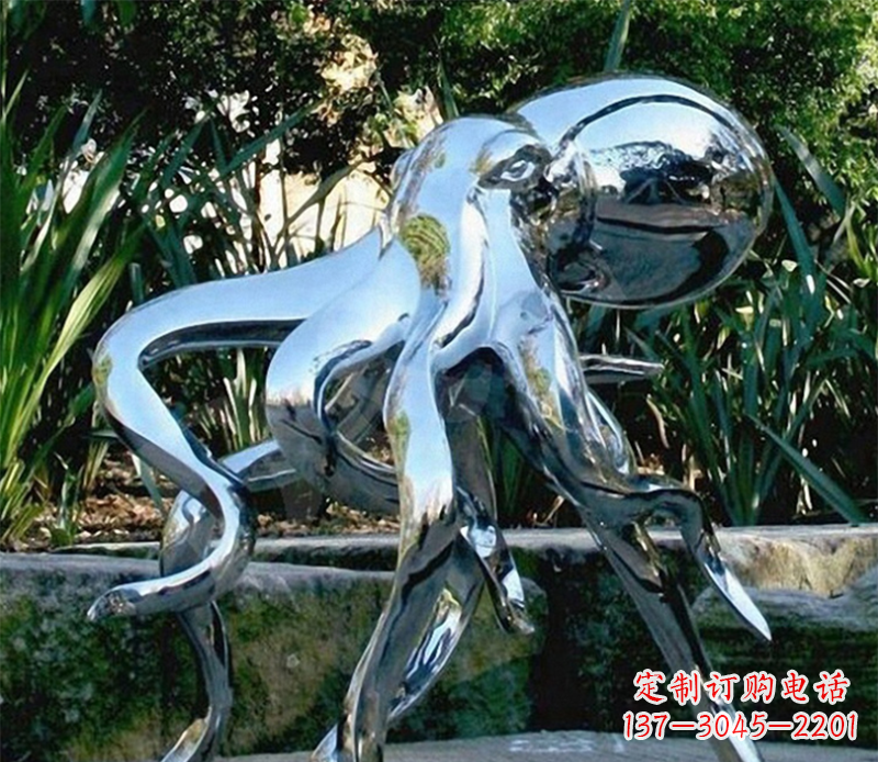 内江广场不锈钢章鱼雕塑
