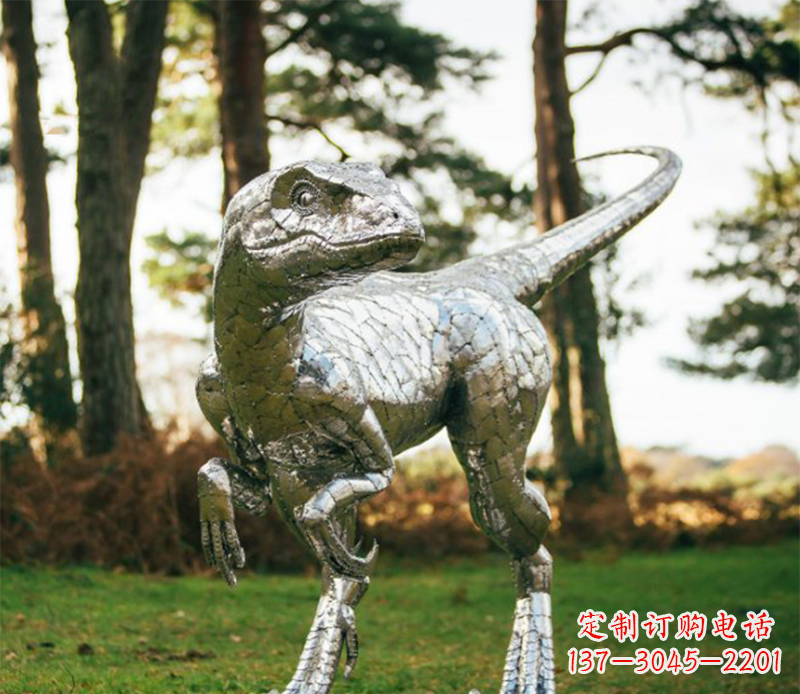 内江户外不锈钢恐龙雕塑