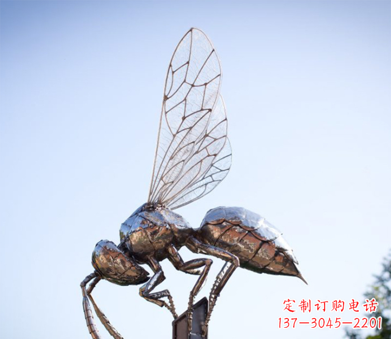 内江蜜蜂雕塑不锈钢