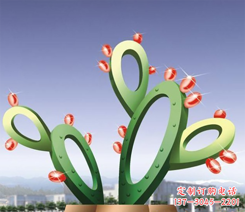 内江仙人掌不锈钢雕塑