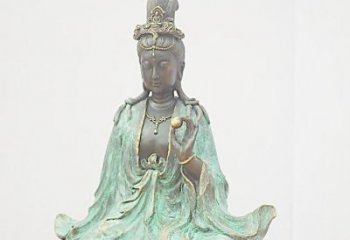 内江铸铜观自在观音雕像