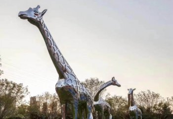 内江不锈钢长颈鹿雕塑
