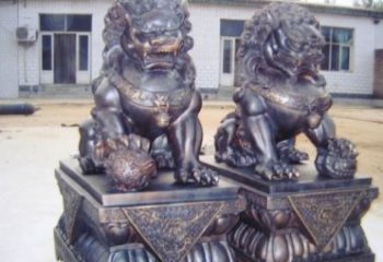 内江紫铜北京狮雕塑