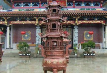 内江宗教庙宇香炉铜雕